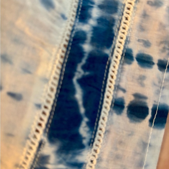 Graham & Spencer Blue White Tunic Blouse Top Sz L - Picture 6 of 8